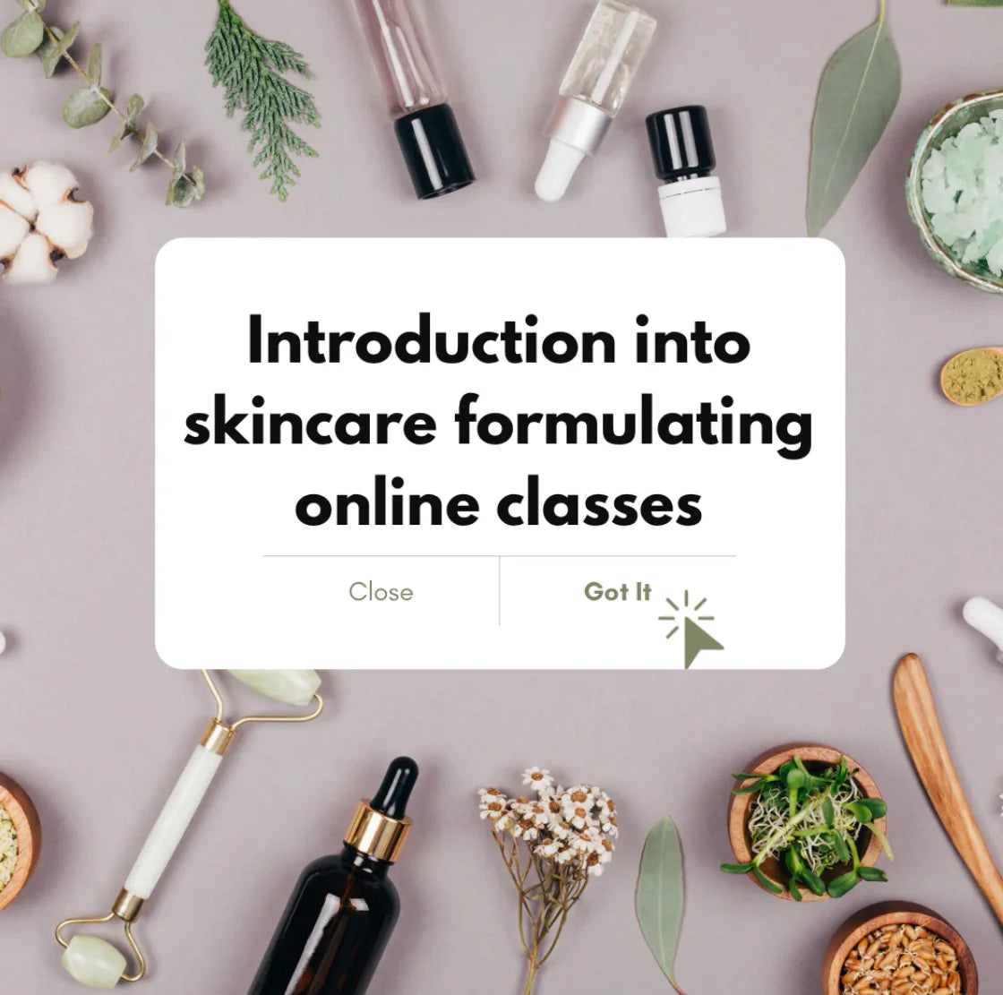 Introduction into skincare formulating - online classes