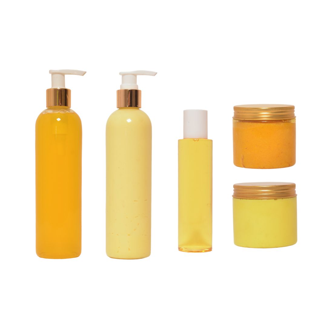 Skin brightening body set enriched with turmeric, beta carotene & carrot - sample kit